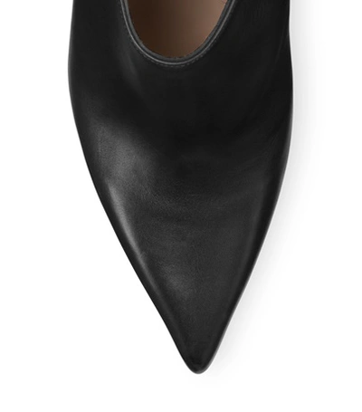 Shop Stuart Weitzman The Mira Mule In Black Nappa Leather