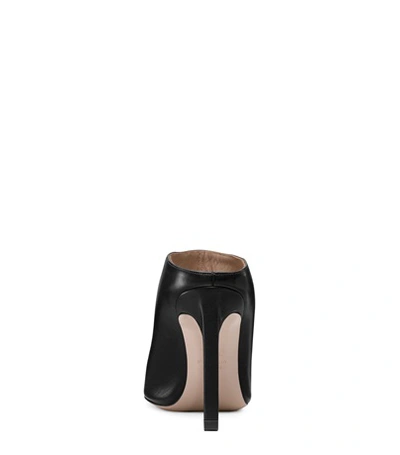 Shop Stuart Weitzman The Mira Mule In Black Nappa Leather