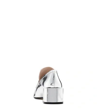 Shop Stuart Weitzman The Sawyer Loafer In Silver Specchio Leather