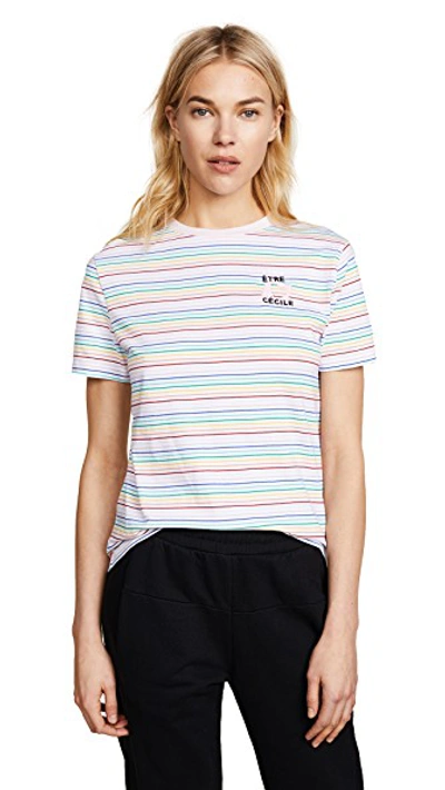 Shop Etre Cecile Be Of Good Heart T-shirt In Rainbow Breton
