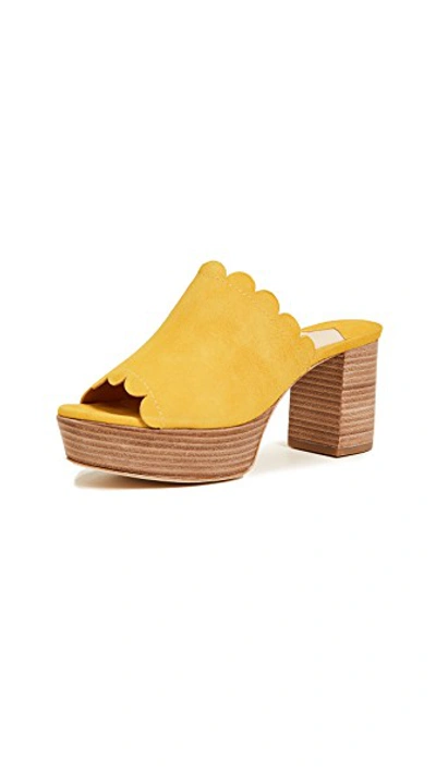 Shop Isa Tapia Palmas Platform Sandals In Canary Yellow