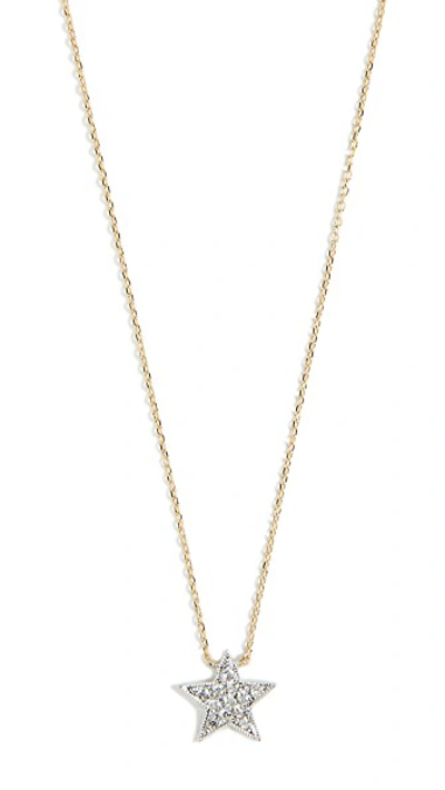 Shop Dana Rebecca Pave Diamond Star Necklace In Gold
