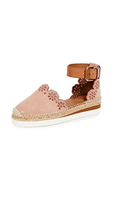 Shop See By Chloé Glyn Flat Espadrilles In Cipria