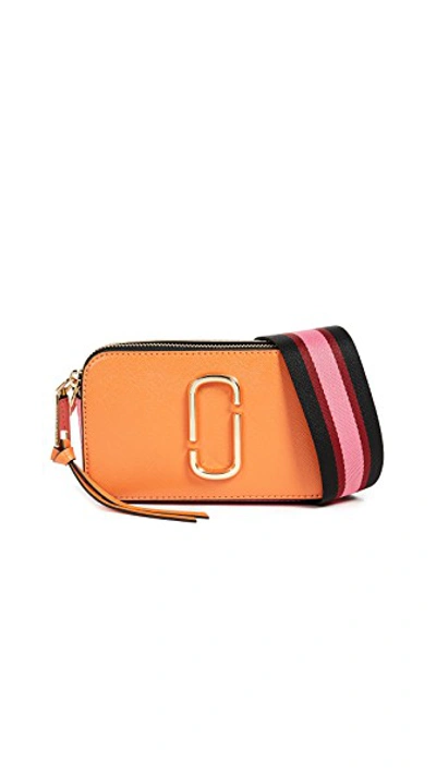 Shop Marc Jacobs Snapshot Cross Body Bag In Orange Multi