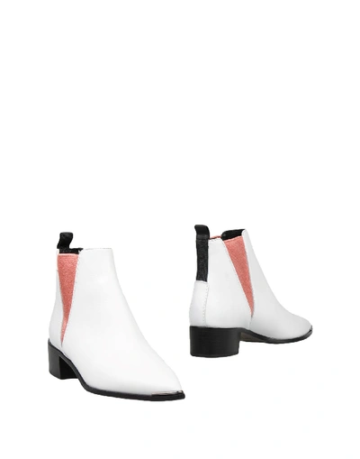 Shop Acne Studios Ankle Boots In White