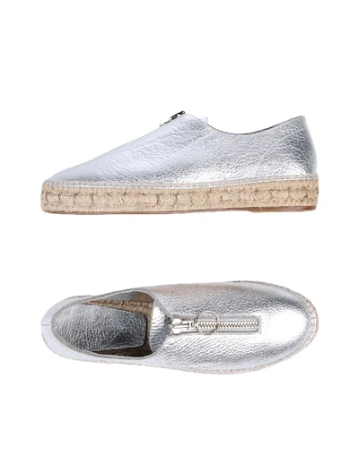 Shop Alexander Wang Loafers In Silver