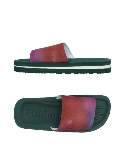 Shop Acne Studios Slippers In Rust