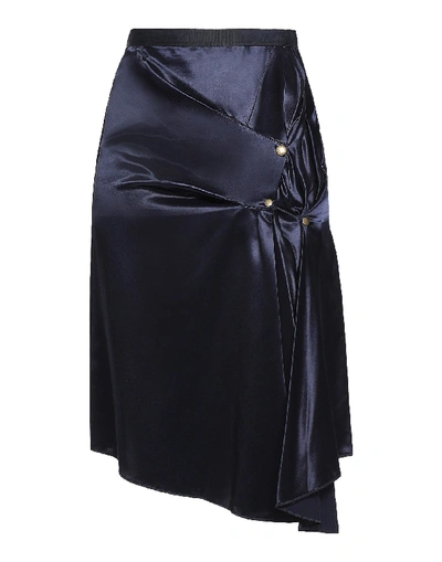 Shop Nina Ricci Knee Length Skirts In Dark Blue