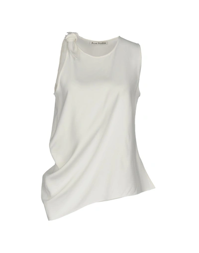 Shop Acne Studios Tops In Ivory