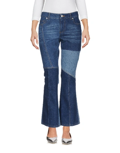 Shop Alexander Mcqueen Denim Pants In Blue