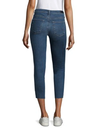 Shop Ag Cropped Mid-rise Cigarette Jeans In Indigo Viking