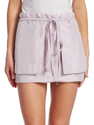 Shop Valentino Silk Taffeta Skirt In Lilac