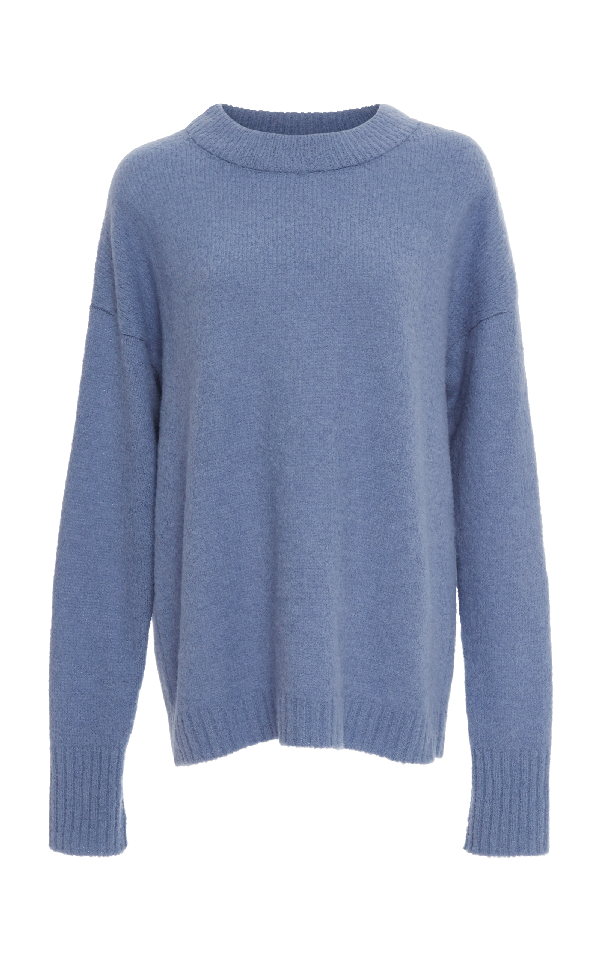 Tibi Easy Cozy Pullover Sweater In Blue | ModeSens
