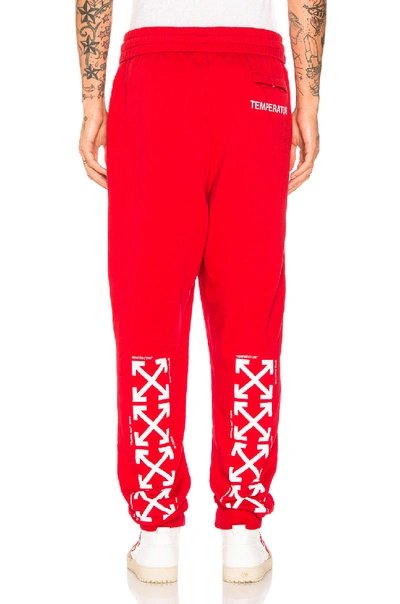 Shop Off-white Monalisa Sweatpants In Red
