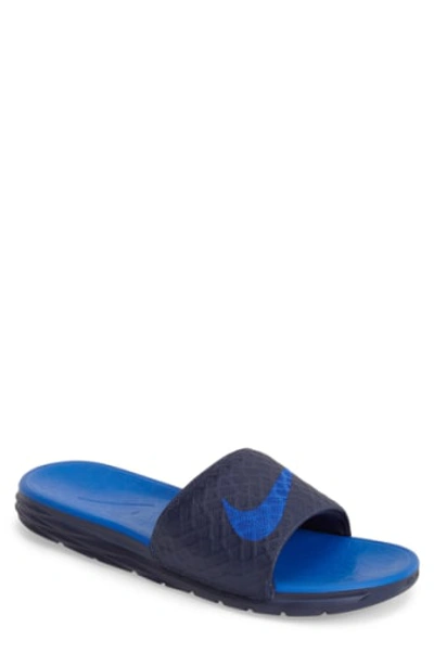 Shop Nike 'benassi Solarsoft 2' Slide Sandal In Midnight Navy/ Lyon Blue