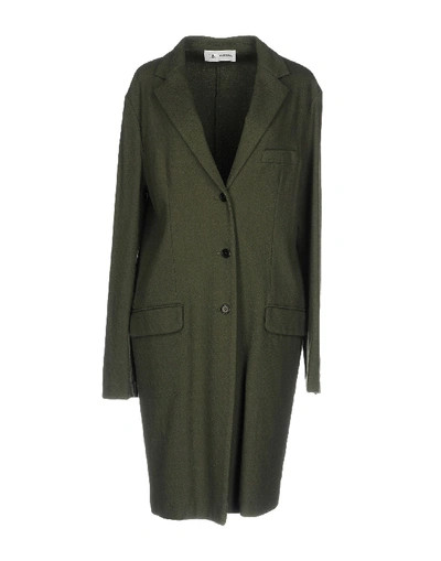 Shop Barena Venezia Full-length Jacket In Military Green