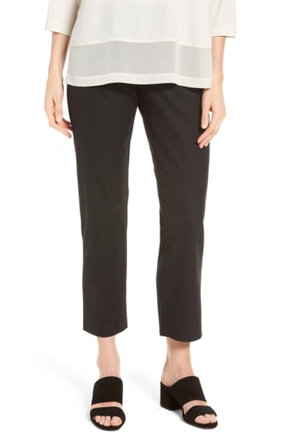 Eileen Fisher Organic Stretch Cotton Twill Slim Ankle Pants