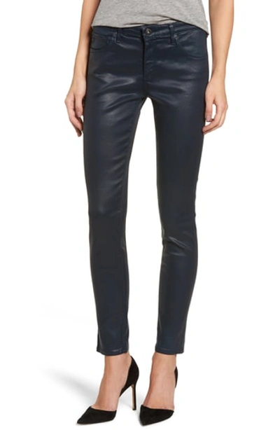 Shop Ag The Legging Ankle Jeans In Leatherette Midnight Shadow