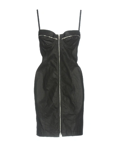 Shop Jeremy Scott Denim Dress In Black