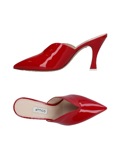 Shop Attico Mules In Red