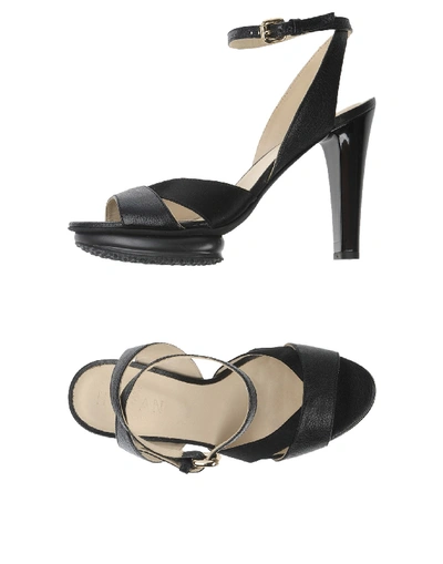 Shop Hogan Sandals In Black