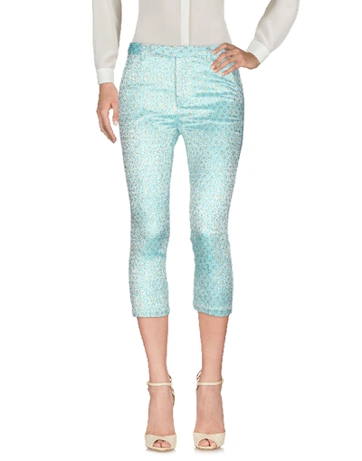 Shop Femme By Michele Rossi Cropped Pants & Culottes In Azure