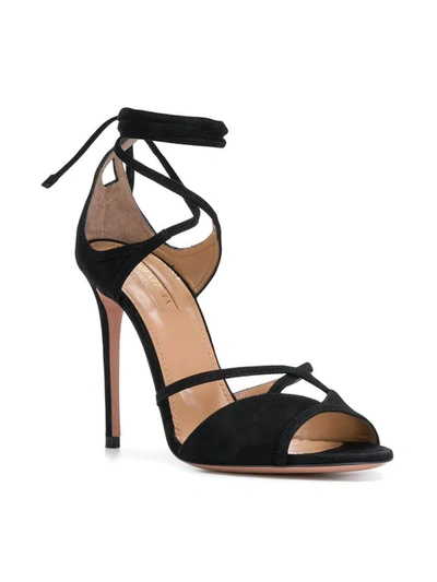 Shop Aquazzura Nathalie 105 Sandals In Black