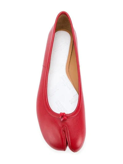 Shop Maison Margiela Tabi Ballerina Shoes In Red