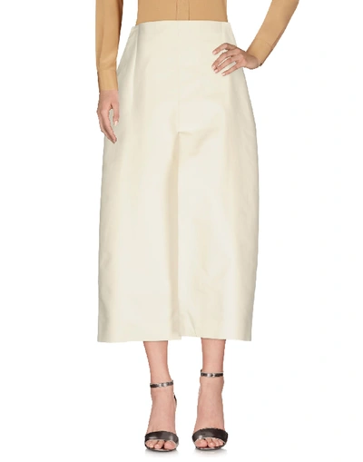 Shop Jacquemus Maxi Skirts In Ivory