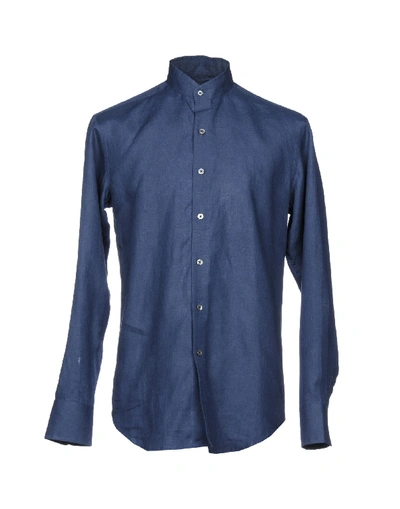 Shop Emma Willis Linen Shirt In Dark Blue