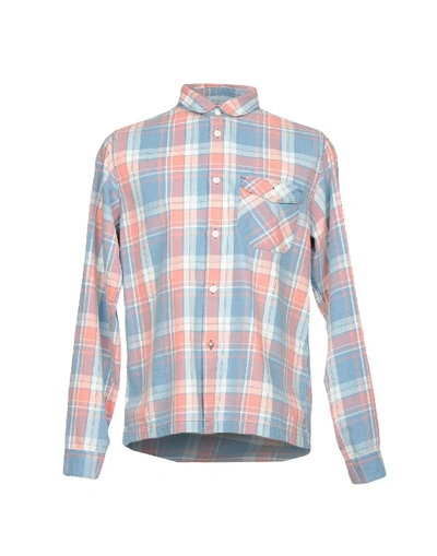 Shop Ron Herman Checked Shirt In Slate Blue