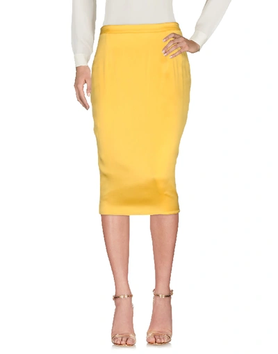 Shop Blumarine Midi Skirts In Yellow