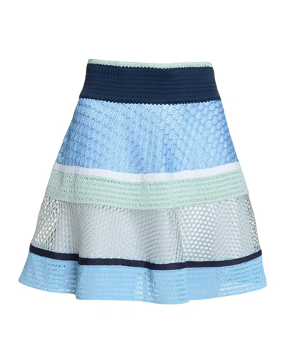 Shop Jonathan Simkhai Mini Skirt In Sky Blue
