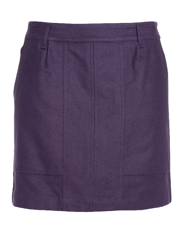 Tomas Maier Woman Brushed-cotton Mini Skirt Dark Purple | ModeSens
