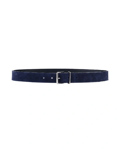 Shop Anderson's Leather Belt In Dark Blue