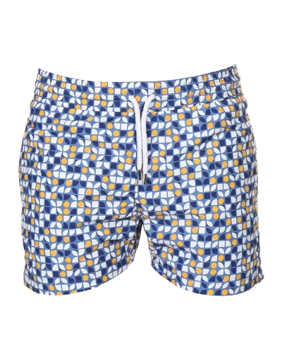 Shop Frescobol Carioca Swim Shorts In Pastel Blue
