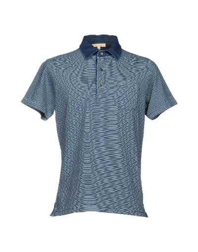 Shop Alex Mill Polo Shirt In Dark Blue