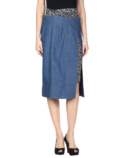 Shop Creatures Of The Wind Denim Skirt In Blue