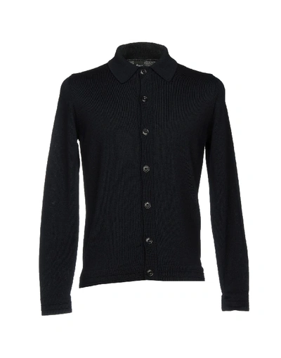 Shop Albam Cardigan In Dark Blue