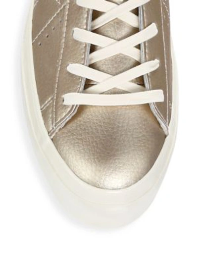 Shop Converse Low-top Platform Leather Sneakers In Light Gold