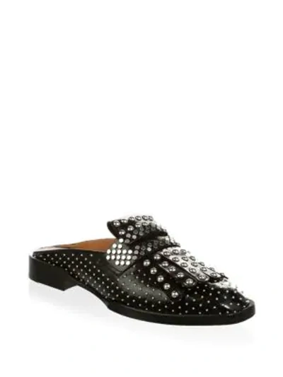 Shop Robert Clergerie Youla Studded Leather Mules In Black