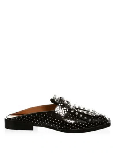 Shop Robert Clergerie Youla Studded Leather Mules In Black