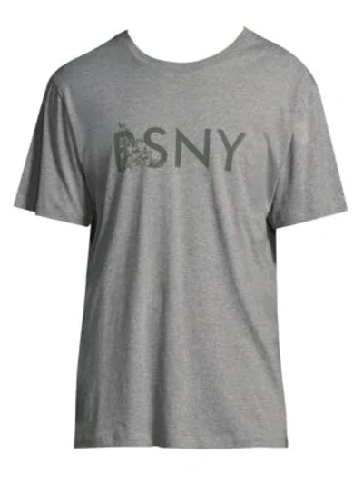 Shop Public School Newman Psny Cotton T-shirt In Grey