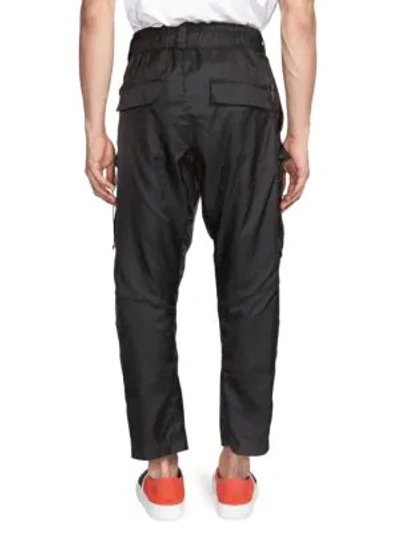 Shop Marcelo Burlon County Of Milan Cargo Pants In Black Multi