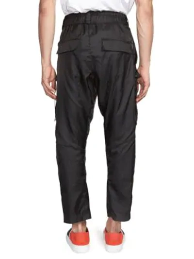 Shop Marcelo Burlon County Of Milan Cargo Trousers In Black Multi