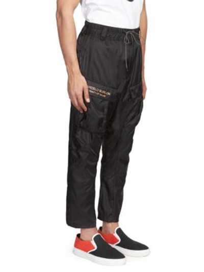 Shop Marcelo Burlon County Of Milan Cargo Pants In Black Multi