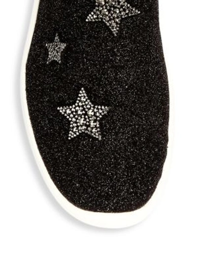 Shop Giuseppe Zanotti Embellished Slip-on Sneakers In Black