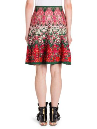 Shop Alexander Mcqueen Floral A-line Skirt In Multi