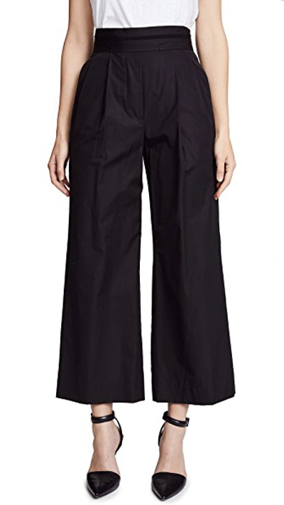 Shop Alexander Wang Deconstructed Crop Pants In Black