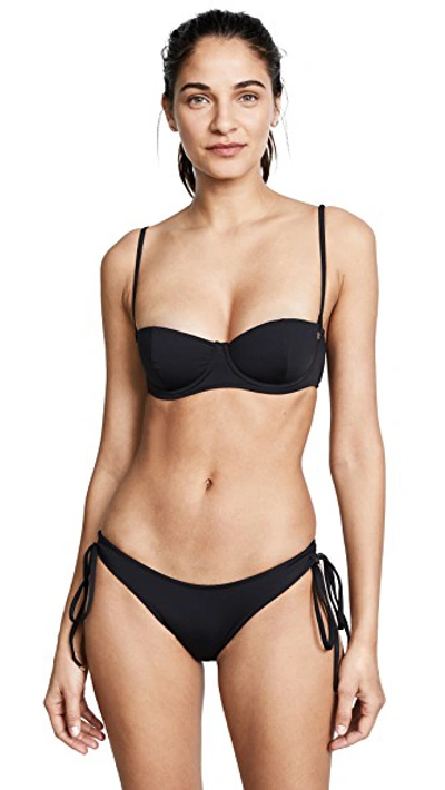 Shop Fleur Du Mal Balconette Bikini Top In Black